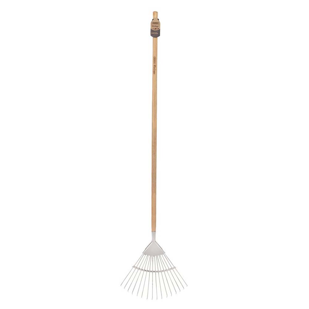 Draper Stainless Steel Lawn Rake with Ash Handle - Agwood